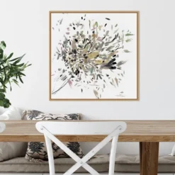 22" X 22" Dabbing Bouquet By Asia Jensen Framed Canvas Wall Art Light Brown - Amanti Art -Amanti Art GUEST 739a95db 4e0c 4091 bb0b 110ef3e64cc6