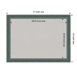 31"x23" Upcycled Wood Frame Gray Cork Board Teal - Amanti Art -Amanti Art GUEST 73b8ec1a 76ee 41d3 b050 acdb18f2ebf1