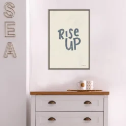 16" X 23" Rise Up II Neutral By Becky Thorns Framed Canvas Wall Art Gray Wash - Amanti Art -Amanti Art GUEST 7403952d b969 43b8 8a49 fae3b9a67e80