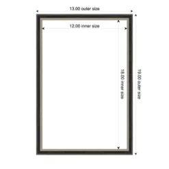 Amanti Art Theo Black Silver Narrow Framed Dry Erase Magnetic Board -Amanti Art GUEST 749c458e 3a0d 4204 b1b0 5c85fc061439