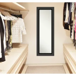 19" X 53" Non-Beveled Tuxedo Black Full Length On The Door Mirror - Amanti Art 15 19" X 53" Non-Beveled Tuxedo Black Full Length On The Door Mirror - Amanti Art -Amanti Art GUEST 7552a889 6b55 4b61 94ed 575de073ad61