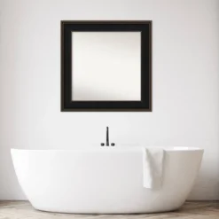 34" X 34" Non-Beveled Mezzanine Wood Bathroom Wall Mirror Espresso Brown - Amanti Art 17 34" X 34" Non-Beveled Mezzanine Wood Bathroom Wall Mirror Espresso Brown - Amanti Art -Amanti Art GUEST 75661f59 649c 43ee 9253 933290ad6a33