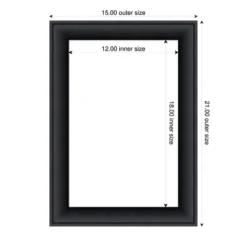 Amanti Art Nero Black Framed Dry Erase Magnetic Board -Amanti Art GUEST 75feea58 e093 41bb 9bed 48d1d3fed3f7