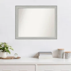 31" X 25" Non-Beveled Bel Volto Silver Wood Wall Mirror - Amanti Art -Amanti Art GUEST 76dad855 b713 4160 81ca 4bead68fd675