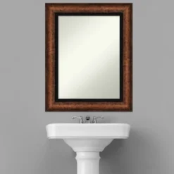 25" X 31" Non-Beveled Vogue Bronze Bathroom Wall Mirror - Amanti Art -Amanti Art GUEST 773a52ea dd31 4e9c b001 34898592cbd0
