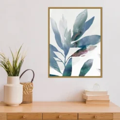 18" X 24" Indigo Sprig I By Isabelle Z Framed Canvas Wall Art - Amanti Art -Amanti Art GUEST 77facd0e 9fd8 40ba a317 a5ec6621f1f7