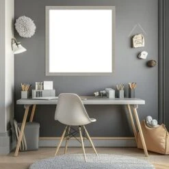 Amanti Art Woodgrain Stripe Chocolate Framed Dry Erase Magnetic Board -Amanti Art GUEST 7837554c 5f94 408d ae33 4983d3119041