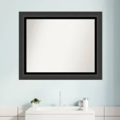 33" X 27" Non-Beveled Tuxedo Black Bathroom Wall Mirror - Amanti Art 17 33" X 27" Non-Beveled Tuxedo Black Bathroom Wall Mirror - Amanti Art -Amanti Art GUEST 7870704d b9c1 4d44 a701 b86c5fc48181