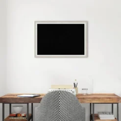 26"x18" Two Tone Wood Frame Cork Board Silver - Amanti Art -Amanti Art GUEST 7888d1aa 298f 42c3 a572 36ad4f5a7575