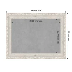 34"x26" Opera Framed Magnetic Board Off-White - Amanti Art: Real Wood, Steel, Wall Mount, Home & Office Decor -Amanti Art GUEST 78bac3be 105f 46c1 8486 ad89a91eb26f