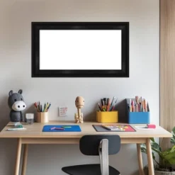Amanti Art 16"x28" Grand Black Narrow Framed Magnetic Dry Erase Board -Amanti Art GUEST 792749ce 60c5 462f 8efc d142dd0bb1cb