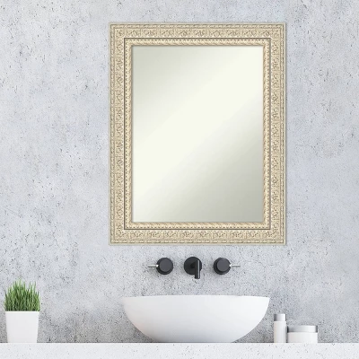 24" X 30" Non-Beveled Fair Baroque Wood Bathroom Wall Mirror Cream - Amanti Art 8 24" X 30" Non-Beveled Fair Baroque Wood Bathroom Wall Mirror Cream - Amanti Art - Image 6
