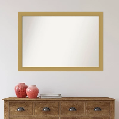 40" X 28" Non-Beveled Grace Brushed Gold Wall Mirror - Amanti Art 9 40" X 28" Non-Beveled Grace Brushed Gold Wall Mirror - Amanti Art - Image 7