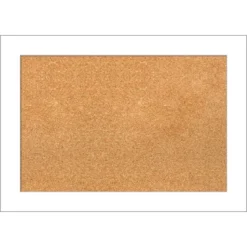 Amanti Art Wedge White Framed Corkboard, Natural Cork -Amanti Art GUEST 7c0931fc 5dcc 40ee 8af3 c52be113589f