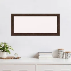 33"x15" Narrow Wood Frame White Cork Board Warm Walnut - Amanti Art -Amanti Art GUEST 7cdb2a01 61fb 4253 8578 7badcd7484c9