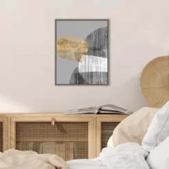 16" X 20" Adjacent Shapes I By Jennifer Goldberger Framed Canvas Wall Art - Amanti Art -Amanti Art GUEST 7dcc7ffc 5dff 43f7 8e88 3e50e2aadfb6