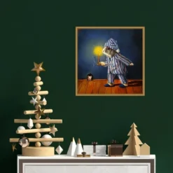 16" X 16" The Night Before Christmas Mouse By Lucia Heffernan Framed Canvas Wall Art - Amanti Art -Amanti Art GUEST 7deccd53 2ed7 4de7 bf98 3e18bae6fbbc