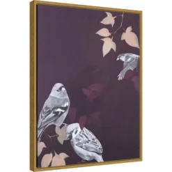 18" X 24" Bird 1 By Design Fabrikken Framed Canvas Wall Art - Amanti Art