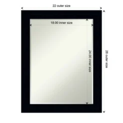 Amanti Art Tribeca Black Petite Bevel Wood Bathroom Wall Mirror 28 X 22 In. 12 Amanti Art Tribeca Black Petite Bevel Wood Bathroom Wall Mirror 28 X 22 In. -Amanti Art GUEST 7e464019 126f 4577 bdc2 320afb49ed69