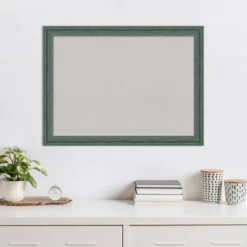 31"x23" Upcycled Wood Frame Gray Cork Board Teal - Amanti Art -Amanti Art GUEST 7e9872cd f0a5 4b61 bf0c 076ca8ccc168