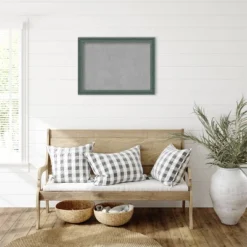 31"x23" Upcycled Framed Magnetic Board Teal/Gray - Amanti Art: Wall Mount, Metal, Office/Home Use -Amanti Art GUEST 80667294 a74d 407a 9f9c 0d6d94203f02