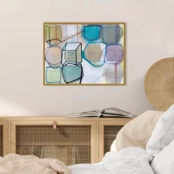 24" X 18" Paper Abstract 3 By Taitz Duffy Framed Canvas Wall Art - Amanti Art -Amanti Art GUEST 80668fe3 7a43 4459 aa60 57f1951075eb