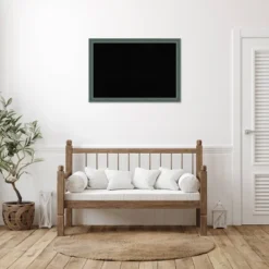 39"x27" Upcycled Wood Frame Black Cork Board Teal/Gray - Amanti Art -Amanti Art GUEST 81c9d7c7 a903 4558 889b 82627ec98e3e