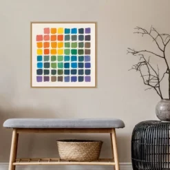 22" X 22" Color Chart By Wild Apple Portfolio Framed Canvas Wall Art Light Brown - Amanti Art 16 22" X 22" Color Chart By Wild Apple Portfolio Framed Canvas Wall Art Light Brown - Amanti Art -Amanti Art GUEST 81fd1f97 b9f2 48e4 b0a5 d33ff1dd5b89