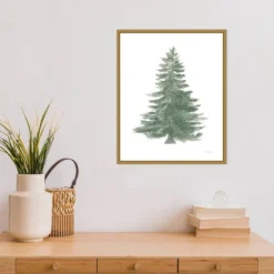 16" X 20" Floursack Holiday Tree By Danhui Nai Framed Canvas Wall Art - Amanti Art -Amanti Art GUEST 824ce43a 9a4d 4549 9ffb 8ae74eea1761