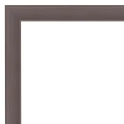 Amanti Art Urban Pewter Petite Bevel Bathroom Wall Mirror 26.5 X 20.5 In.