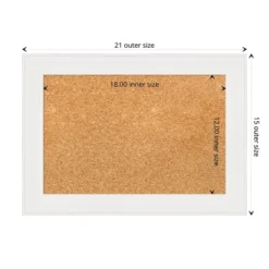 Amanti Art Vanity White Narrow Framed Corkboard, Natural Cork -Amanti Art GUEST 829eea9a 9131 4d46 8850 9e7fe756bf3f