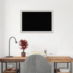 26"x18" Two Tone Wood Frame Cork Board Silver - Amanti Art -Amanti Art GUEST 82c5b2c1 0f19 4f7d 8427 48c5b432e024