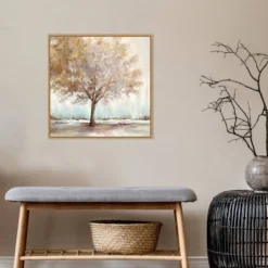 22" X 22" Infinite Peace By Eva Watts Framed Canvas Wall Art Light Brown - Amanti Art -Amanti Art GUEST 83ab2bee fb89 4bfd ad17 8bcf4219cc5f