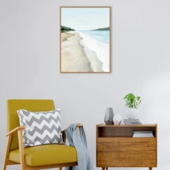 23" X 30" Crash Into Me II Beach By Isabelle Z Framed Canvas Wall Art Print - Amanti Art -Amanti Art GUEST 847302a0 1e33 4d60 a452 7c6829603133