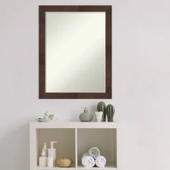 21" X 27" Non-Beveled Wild Wood Brown Narrow Bathroom Wall Mirror - Amanti Art 16 21" X 27" Non-Beveled Wild Wood Brown Narrow Bathroom Wall Mirror - Amanti Art -Amanti Art GUEST 8473e762 2fa2 46e2 953f c5ac4dae2e4a