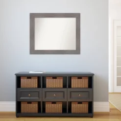 34" X 28" Non-Beveled Pinstripe Plank Gray Bathroom Wall Mirror - Amanti Art 13 34" X 28" Non-Beveled Pinstripe Plank Gray Bathroom Wall Mirror - Amanti Art -Amanti Art GUEST 84b203f9 4be3 43c8 b328 7ee87d6bfcc2