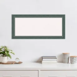 33"x15" Upcycled Wood Frame White Cork Board Teal/Gray - Amanti Art: Bulletin Board, Wall Mounted, Office Decor -Amanti Art GUEST 84bc74b0 25a2 4cbb b906 234157667583