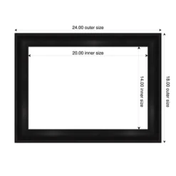 Amanti Art Grand Black Narrow Framed Dry Erase Magnetic Board -Amanti Art GUEST 85097792 69f3 452a bd2a dc4374dba921