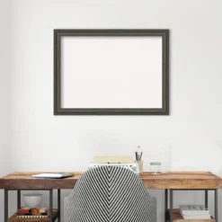 31"x23" Upcycled Wood Frame White Cork Board Brown/Gray - Amanti Art -Amanti Art GUEST 85335655 0c8e 4514 bc7b af2a023a2475