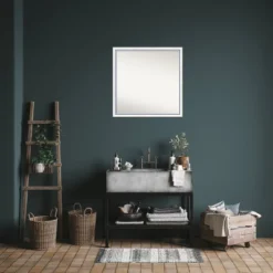 28"x28" Non-Beveled Morgan Wood Bathroom Wall Mirror White/Blue - Amanti Art: Square, Modern, Wall Mount 16 28"x28" Non-Beveled Morgan Wood Bathroom Wall Mirror White/Blue - Amanti Art: Square, Modern, Wall Mount -Amanti Art GUEST 857b72d1 f5ef 4e37 ad51 6420a45d109b