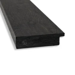 44" X 33" Non-Beveled Rustic Plank Espresso Wall Mirror - Amanti Art: Rectangle, Polystyrene Frame, Wall Mounted