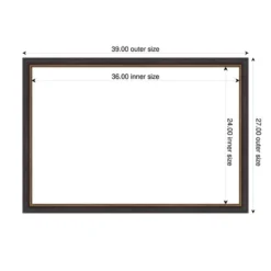 Amanti Art 27"x39" Ashton Black Framed Magnetic Dry Erase Board -Amanti Art GUEST 87b7e49f 016f 4a7e a1d0 c75e31c6bac8
