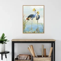 22" X 30" Heron Pairing By Aimee Wilson Framed Canvas Wall Art Light Brown - Amanti Art -Amanti Art GUEST 883b9764 f399 4e90 ace2 57d545c134a2