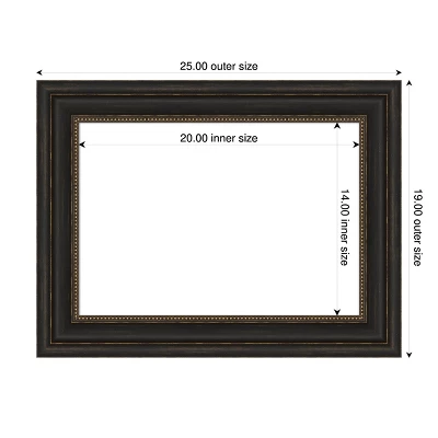Amanti Art Accent Bronze Framed Dry Erase Magnetic Board 25 X 19 In. 6 Amanti Art Accent Bronze Framed Dry Erase Magnetic Board 25 X 19 In. - Image 4