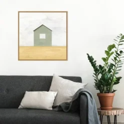 22" X 22" Rural Barn Simplicity II By Courtney Prahl Framed Canvas Wall Art Light Brown - Amanti Art -Amanti Art GUEST 88da2355 b63c 4e91 aebf 7b36c9e1bc5b