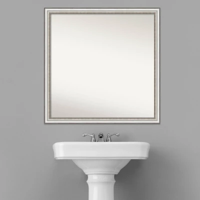 29" X 29" Non-Beveled Salon Silver Narrow Bathroom Wall Mirror - Amanti Art 10 29" X 29" Non-Beveled Salon Silver Narrow Bathroom Wall Mirror - Amanti Art - Image 8