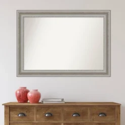 42" X 30" Non-Beveled Parlor Silver Wall Mirror - Amanti Art -Amanti Art GUEST 894472ea fd31 47e8 a1f0 af6118ea4c67