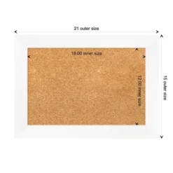 Amanti Art Cabinet White Narrow Framed Corkboard, Natural Cork -Amanti Art GUEST 898a85dc ebe0 43f3 8f0d eead5418c80c