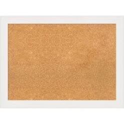 Amanti Art Vanity White Narrow Framed Corkboard, Natural Cork -Amanti Art GUEST 89c45095 0187 4541 a6d1 84d5046e1898