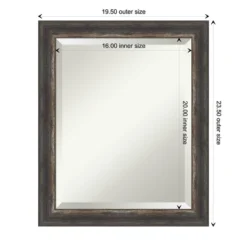 Bark Rustic Framed Bathroom Vanity Wall Mirror Charcoal - Amanti Art 19 Bark Rustic Framed Bathroom Vanity Wall Mirror Charcoal - Amanti Art -Amanti Art GUEST 8b1491bd 97d2 40a6 86a5 9276e85676c9